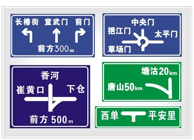 交通指路标志牌