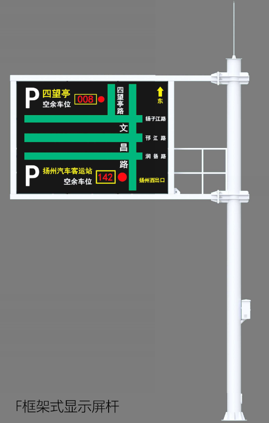 F框架式显示诱导屏杆